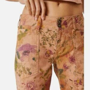Anthropologie Pilcro The Wanderer Low-Rise Floral Pants Size 27